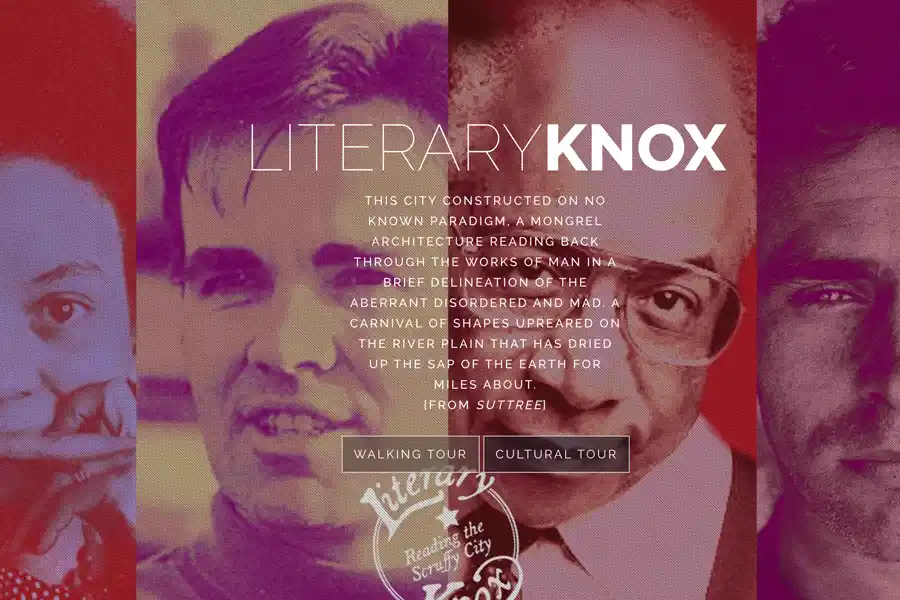 a screen capture of the Literary Knox homepage