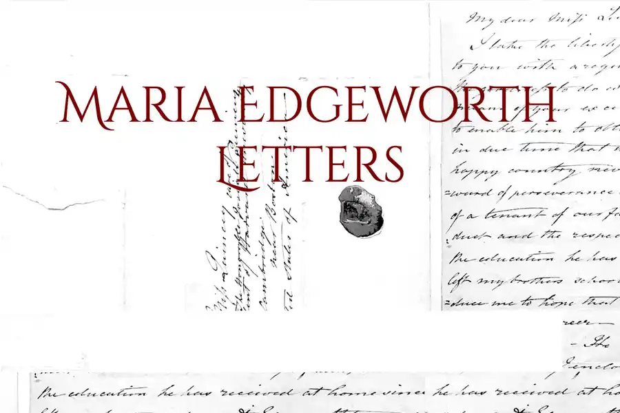 A photograph of the Maria Edgeworth Letters homepage