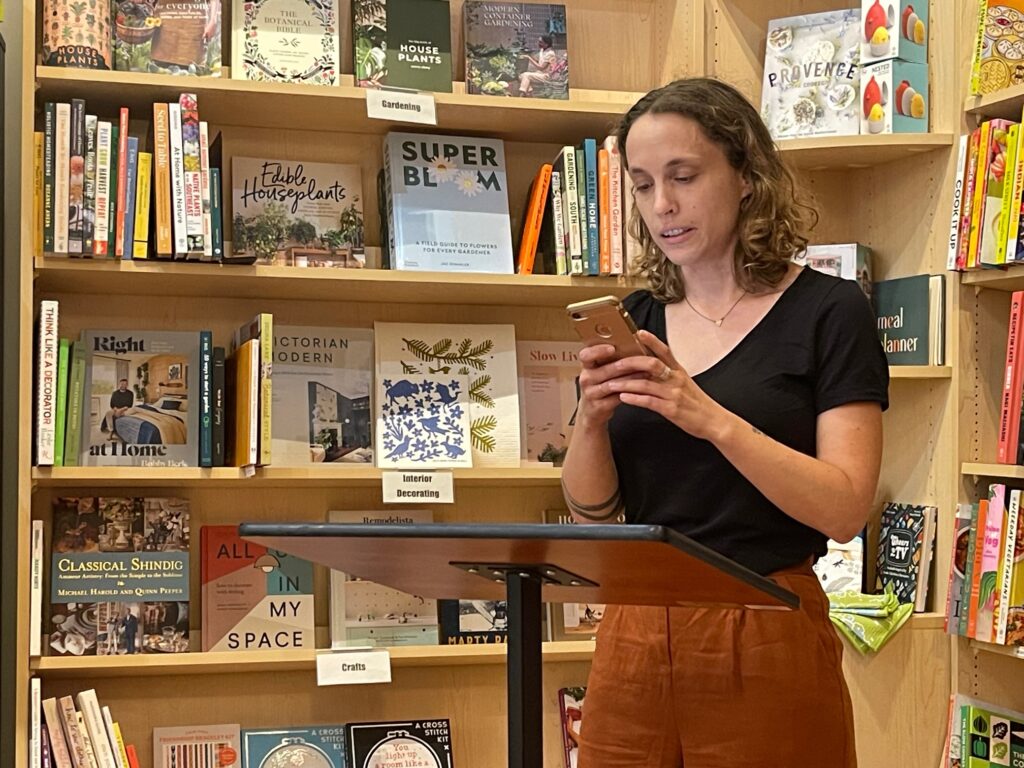 An MFA student giving a reading